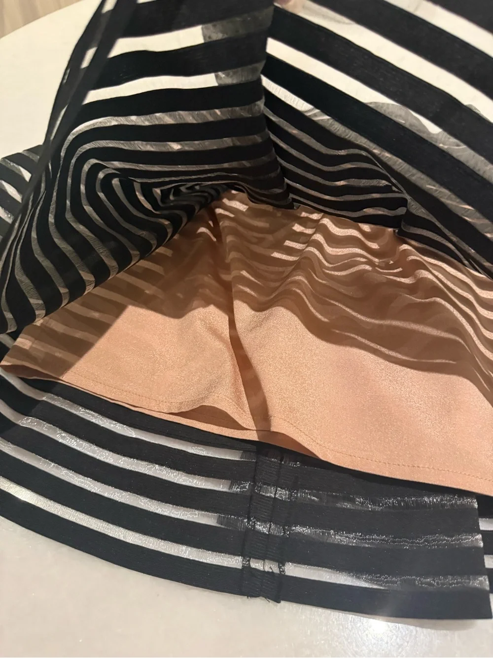 Forever 21 Fit and Flare Horizontal stripe mini Skirt